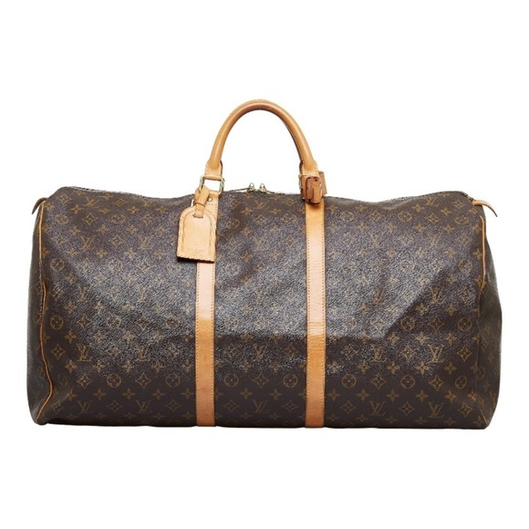 Louis Vuitton Handbags - LOUIS VUITTON Monogram Keepall 60 Boston Bag M41422 Brown PVC Leather Ladies